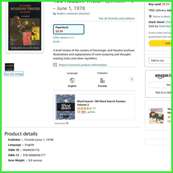 Book: Houdini Tricks - Picture 11 of 11